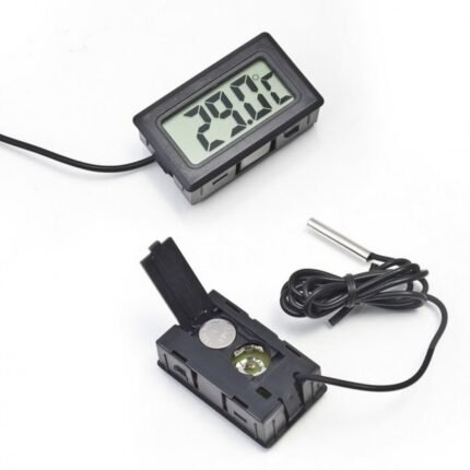 LCD Electronic Fish Tank Water Detector Thermometer Aquarium Digital Thermograph with 1 Meter Wire Black