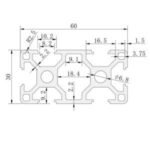 3060 T Slot Aluminum Profile Ext
